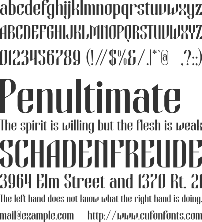 Aetherin font preview