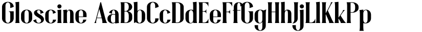 Gloscine font