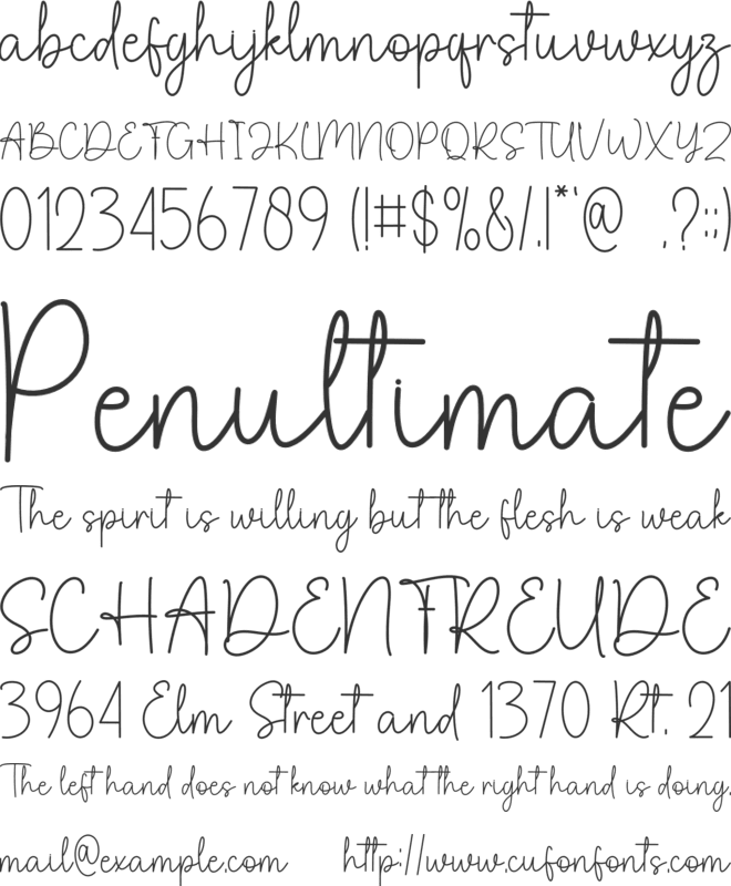 Rustic Wedding font preview