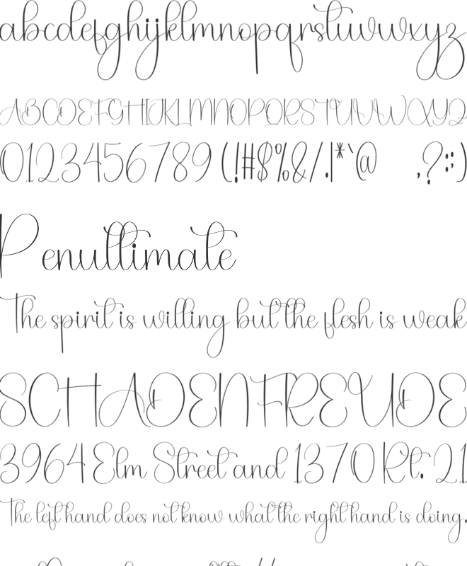 Boring Day font preview