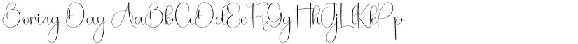 Boring Day font