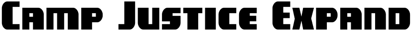 Camp Justice Expanded Expanded font