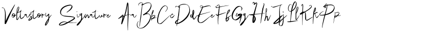 Voltastory Signature font