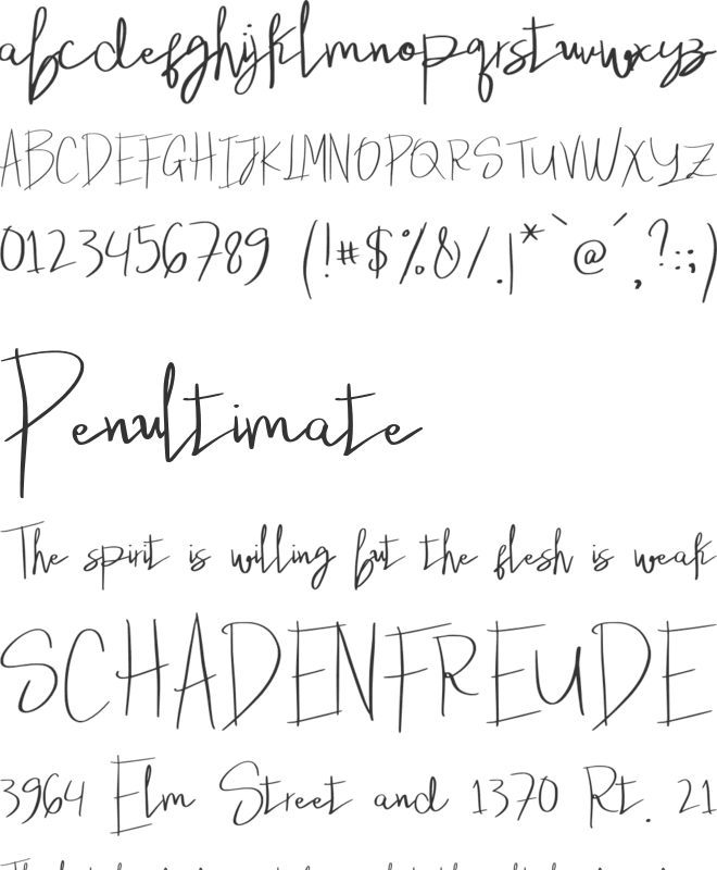 Yourvika Signature font preview