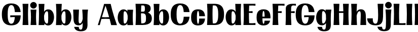 Glibby font