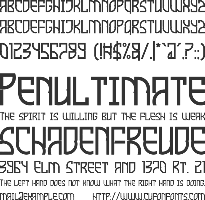 Garuda Extend font preview