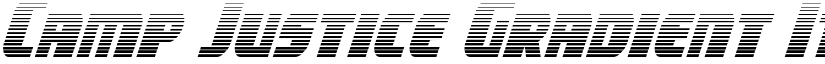 Camp Justice Gradient Italic Italic font