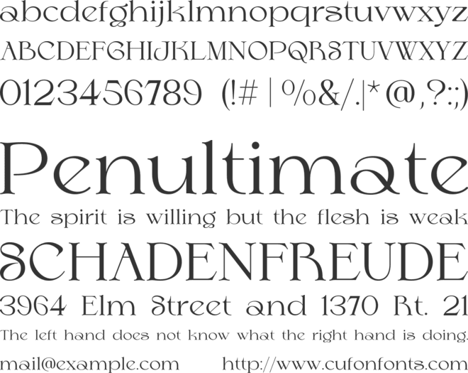 Geryna font preview