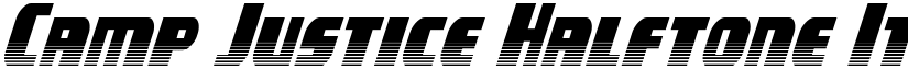 Camp Justice Halftone Italic Italic font