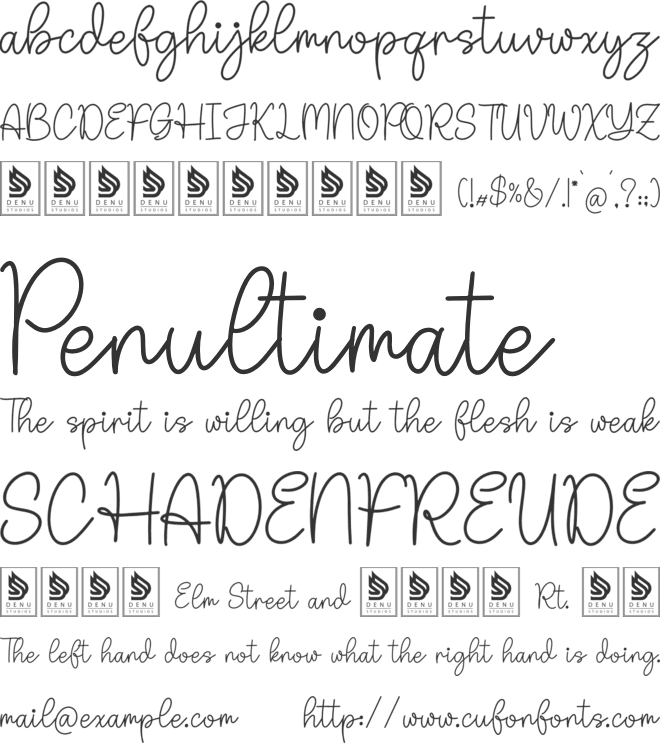 Lalatina Patricia Script font preview