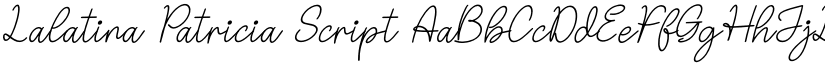 Lalatina Patricia Script font