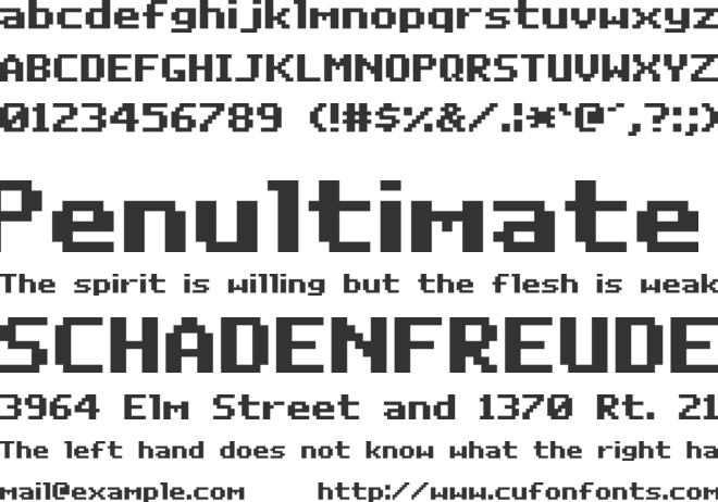 Snowbell font preview