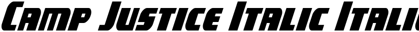 Camp Justice Italic Italic font