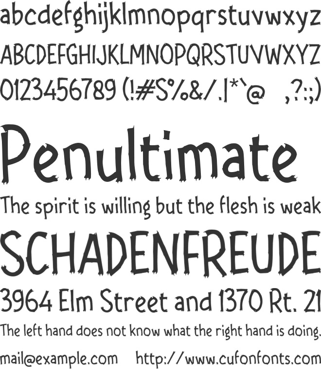 Yabarsam font preview