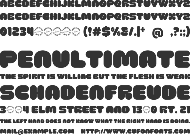 Roena Bold Font font preview