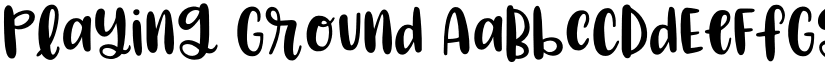 Playing Ground font