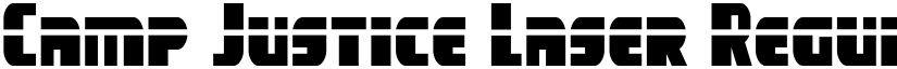 Camp Justice Laser Regular font