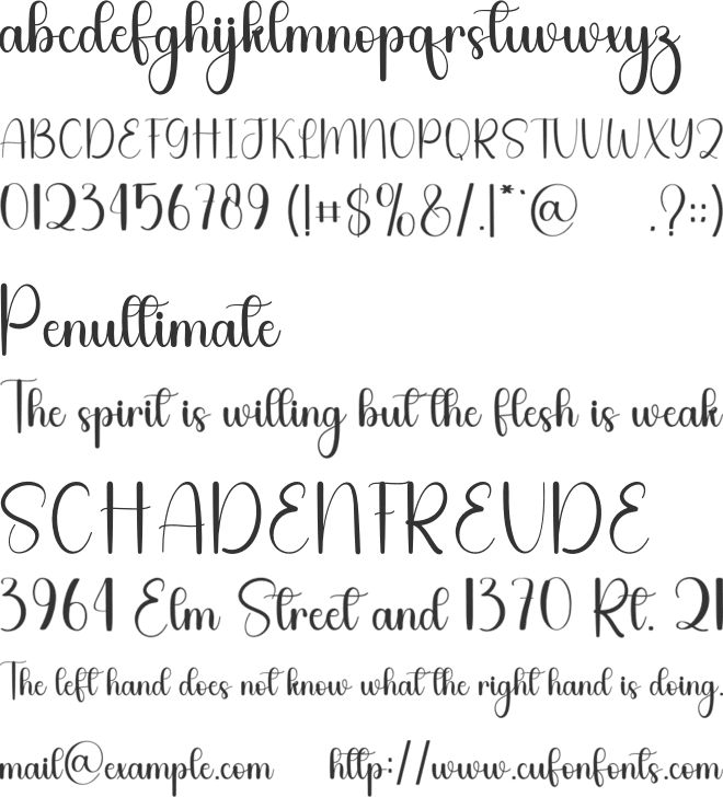 Flamingo Mounth font preview