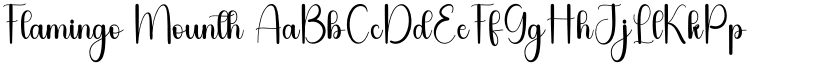 Flamingo Mounth font