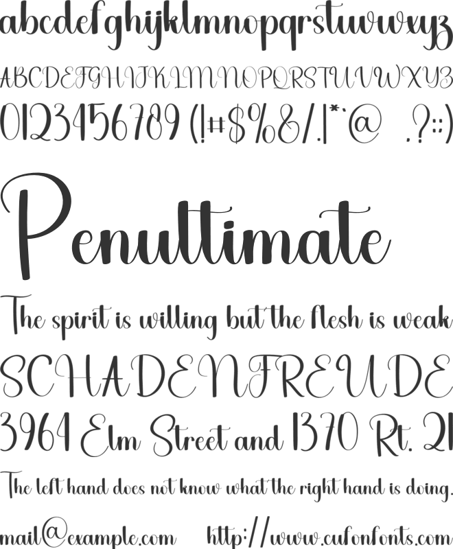 Britany Style font preview