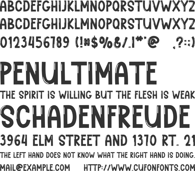 Birthday Verrygood font preview