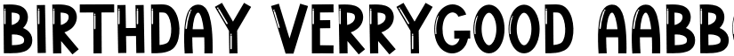 Birthday Verrygood font