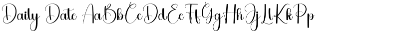 Daily Date font
