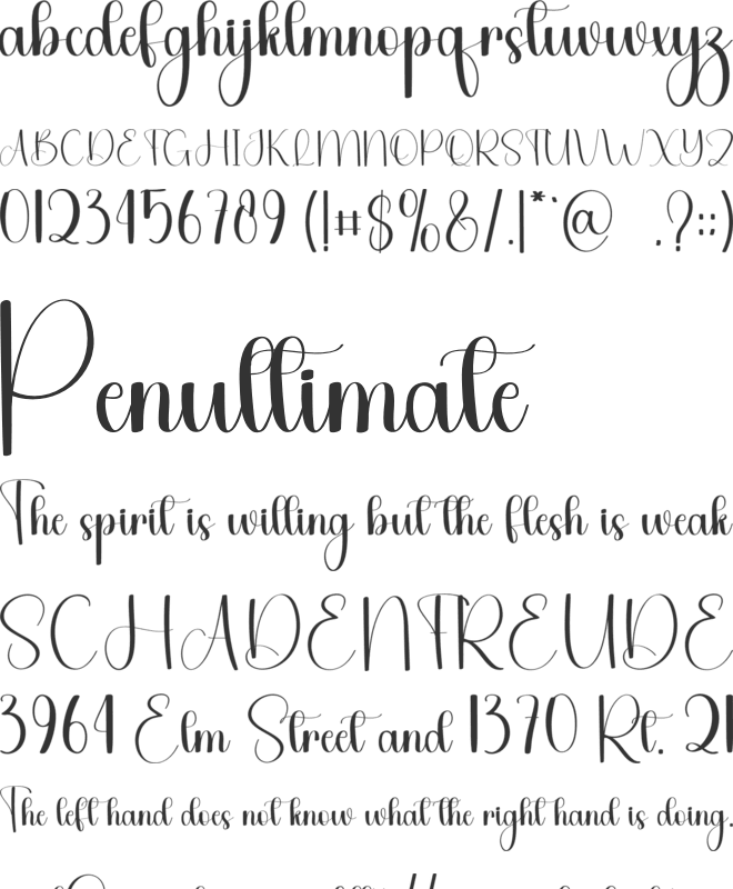 Beautiful Power font preview