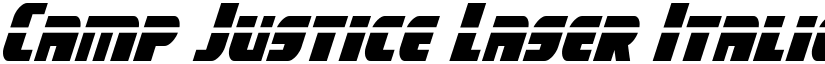 Camp Justice Laser Italic Italic font