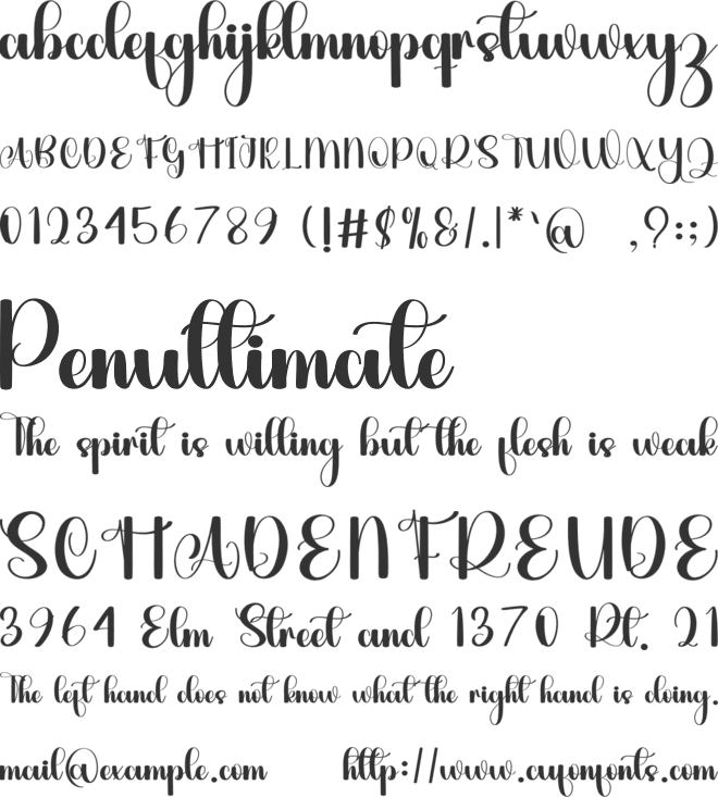 Rainbow Coming font preview