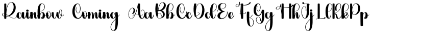 Rainbow Coming font