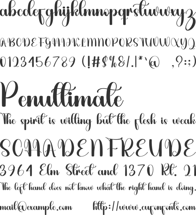 Samantha Beauty font preview