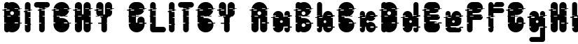 DITCHY GLITCY font
