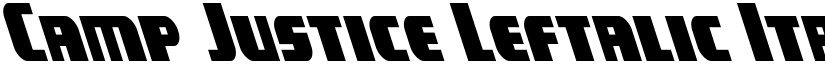Camp Justice Leftalic Italic font