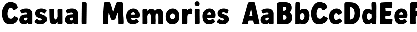 Casual Memories font