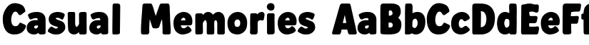 Casual Memories font
