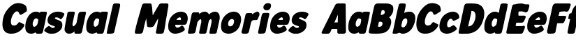 Casual Memories font