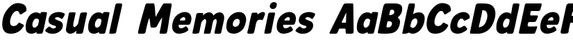 Casual Memories font