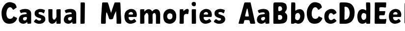 Casual Memories font