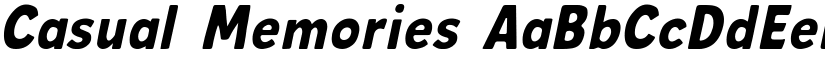 Casual Memories font