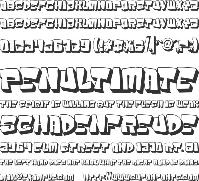 Badge Robo - Shadow font preview