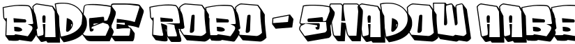 Badge Robo - Shadow font