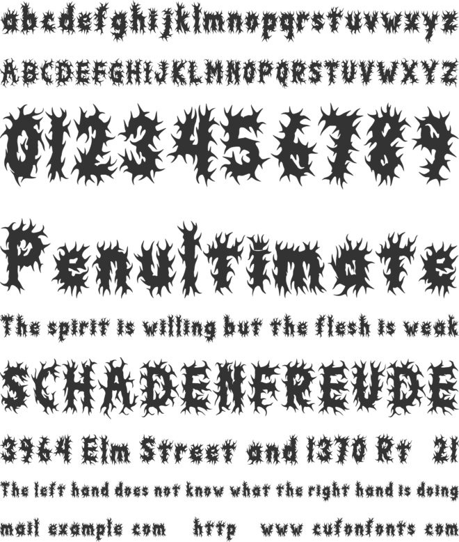 Ghost Darko font preview