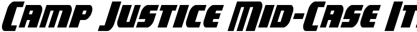 Camp Justice Mid-Case Italic Italic font
