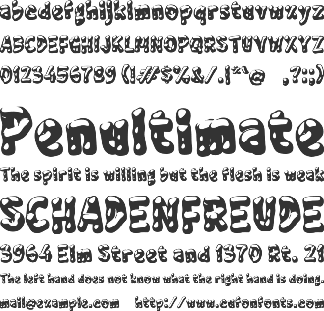 Yadonat font preview