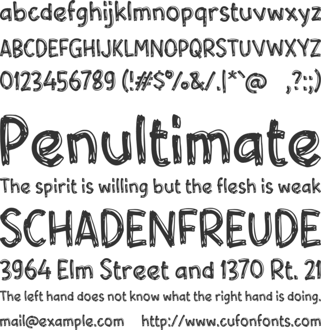 Yacleas font preview