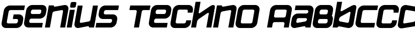 Genius Techno font