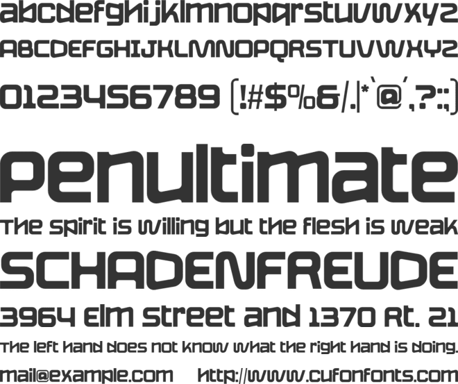 Genius Techno font preview