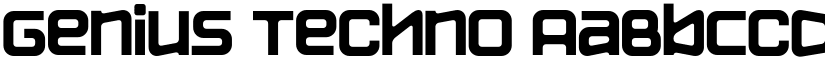 Genius Techno font