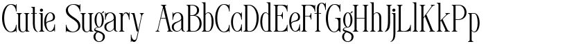 Cutie Sugary font